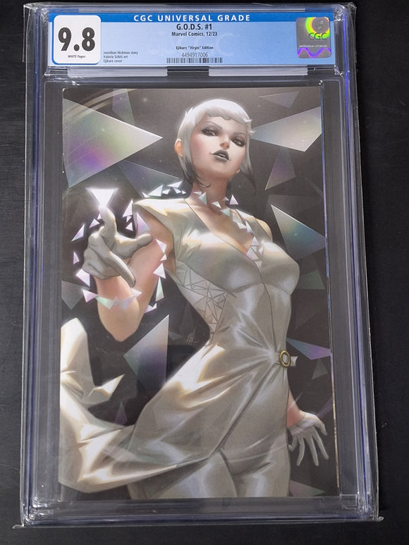 G.O.D.S. #1 Marvel 2023 Ejikure 1:50 Virgin Variant CGC 9.8