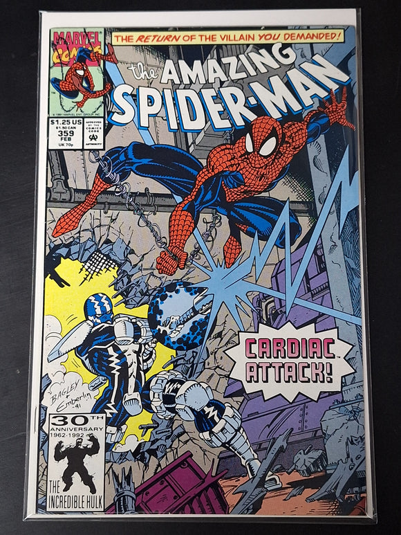 Amazing Spider-Man 358 Marvel 1991 1st App of Carnage in Cameo