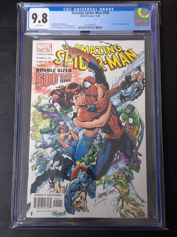 Amazing Spider-man 500 Marvel 2003 J.Scott Campbell Cover CGC 9.8