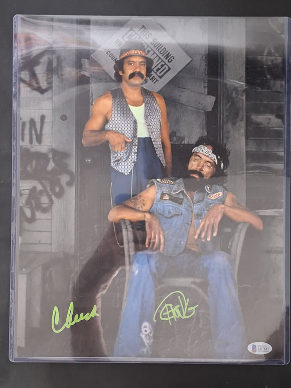 Cheech & Chong - Autographed 11x14 Photo - Beckett Witnessed