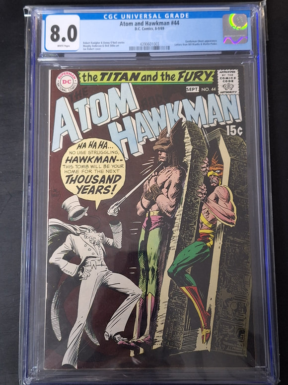 Atom And Hawkman 44 DC 1968 CGC 8.0 2nd Gentleman Ghost