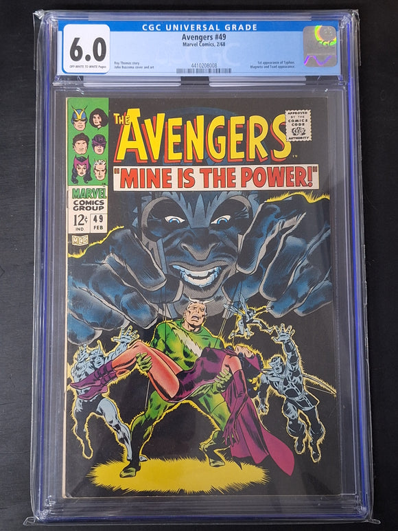 Avengers 49 Marvel 1968 1st Typhon CGC 6.9