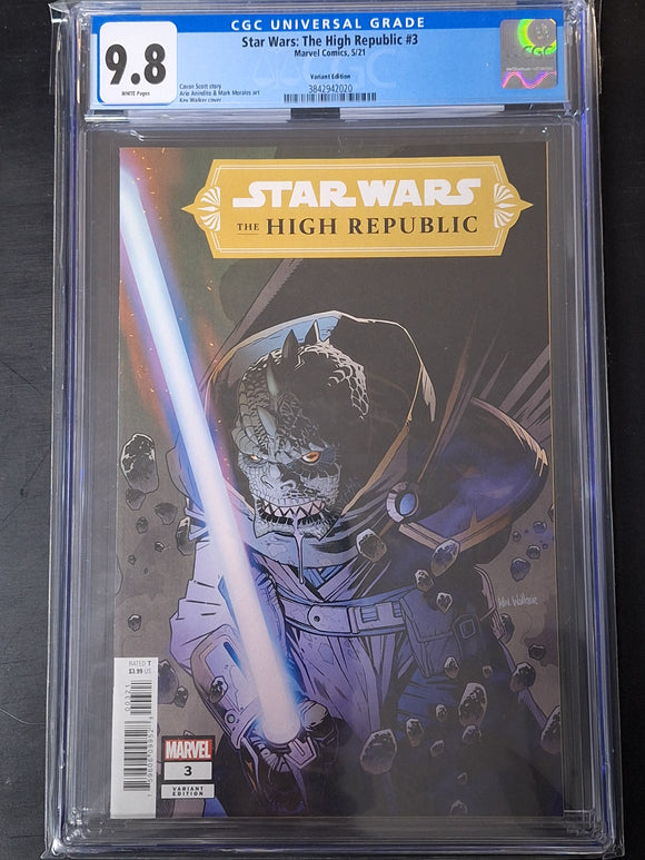 Star Wars: The High Republic 3 Marvel 2021  1:25 Kev Walker Variant CGC 9.8