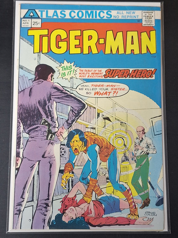 Tiger-Man 1 Atlas Comics 1975 1st App & Origin