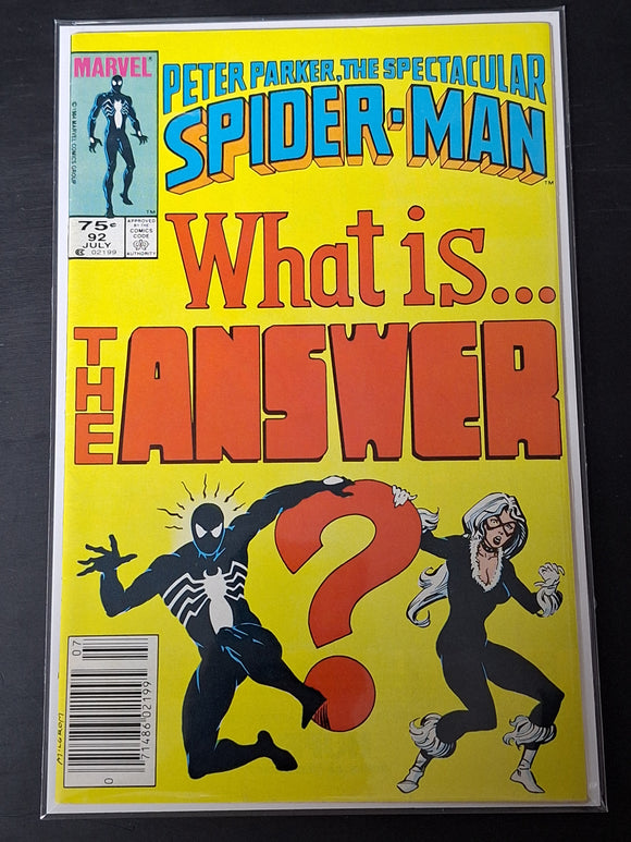 Spectacular Spider-Man 92 Marvel 1984 CPV 1st App of The Answer