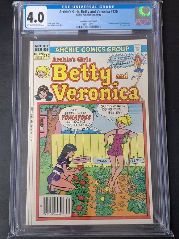 Archie's Girls Betty And Veronica 320 Archie 1982 CGC 4.0 1st App of Cheryl Blossom