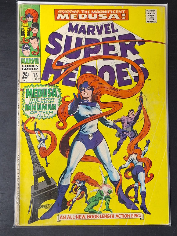 Marvel Super-Heroes 15 Marvel 1968 1st Solo Medusa