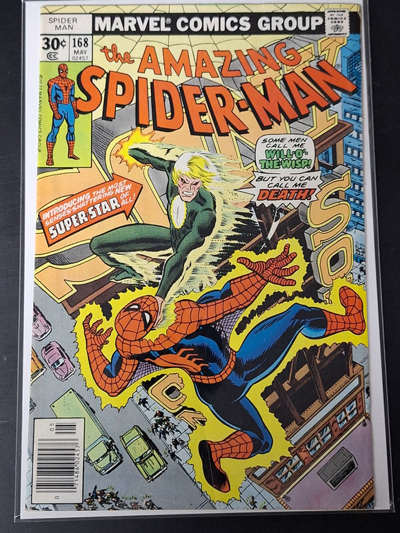 Amazing Spider-Man 168 Marvel 1977 1st App of Will-O-The-Wisp