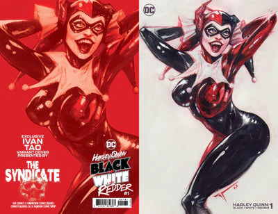 HARLEY QUINN BLACK WHITE REDDER #1 (OF 6) IVAN TAO VIRGIN EXCLUSIVE