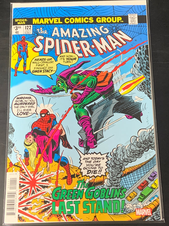 Amazing Spider-Man 122 Marvel 2023 Facsimile Edition Death of Green Goblin