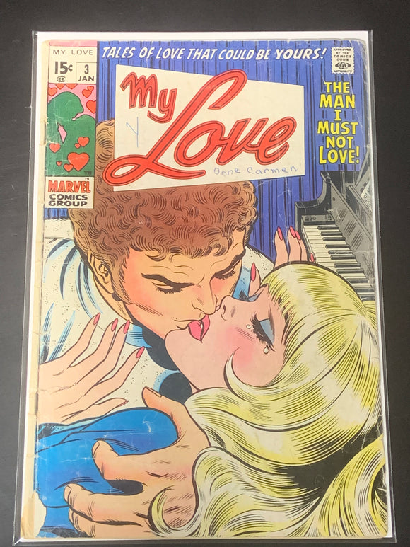 My Love 3 Marvel 1970 Scarce Bronze Age Marvel Romance