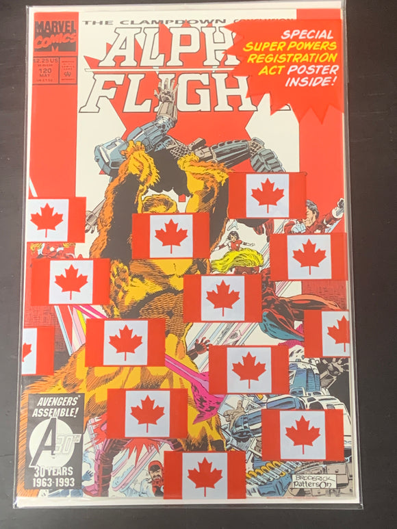 Alpha Flight 120 Marvel 1993 Sealed Polybag With Poster