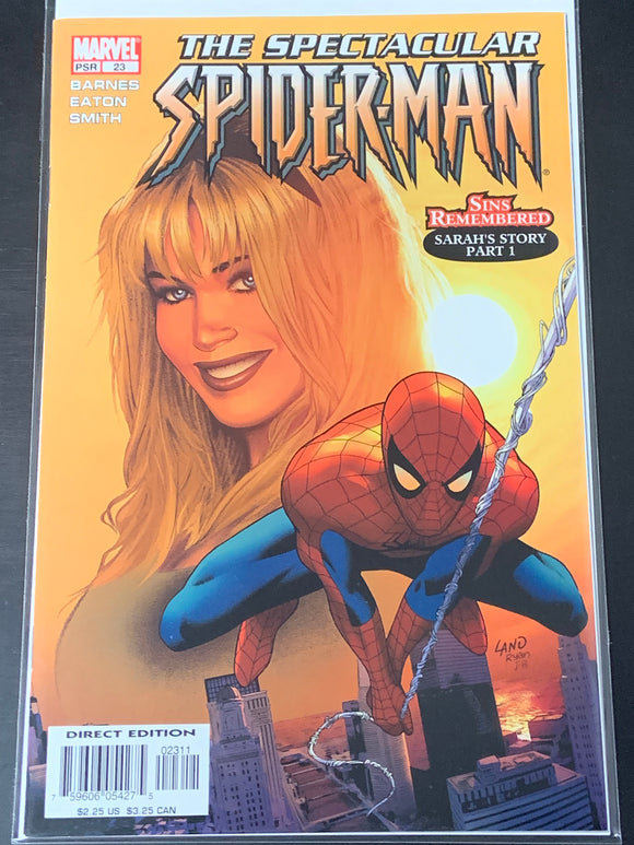 Spectacular Spider-Man 23 Marvel 2005 Greg Land Cover, Sins Remembered Part 1