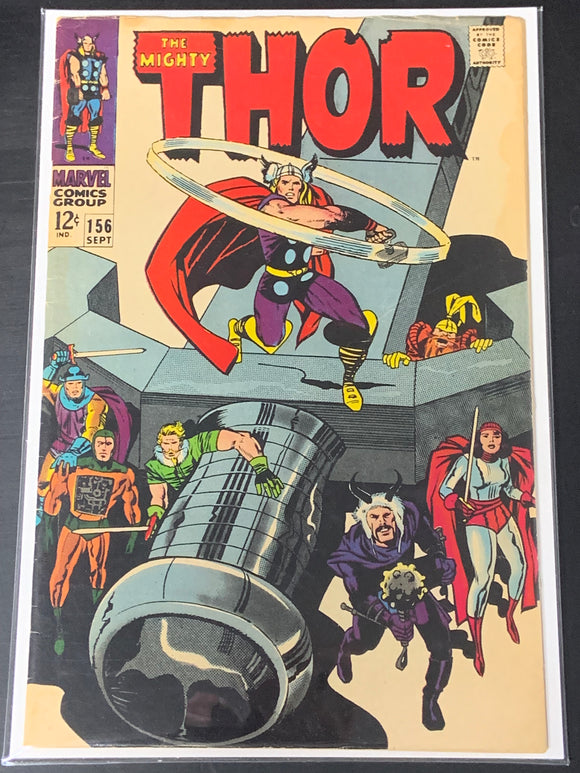 Thor 156 Marvel 1968 Odin Sword, Silver Age