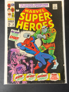 Marvel Super-Heroes 14 Marvel 1968 Silver Age Spider-Man Classic