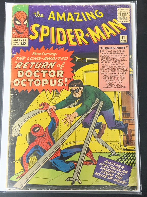 Amazing Spider-Man 11 Marvel 1964 2nd App of Doctor Octopus, 1st Bennett Brant