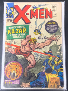 X-Men 10 Marvel 1965 1st App of Kazar, Zabu & The Savage Land