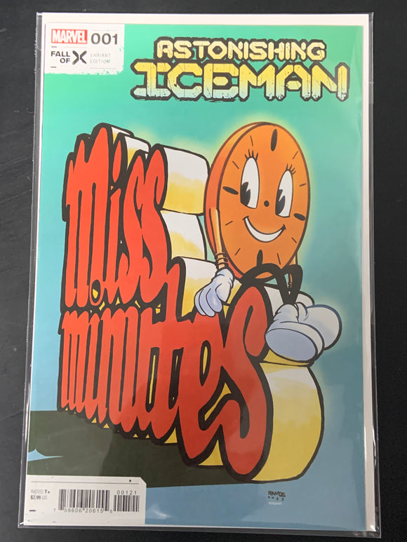 Astonishing Iceman 1 Marvel 2023 Ramos Miss Minutes Variant