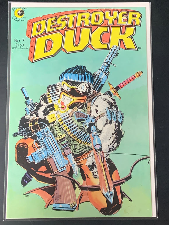 Destroyer Duck 7 Eclipse Comics 1984 Scarce Final Issue Frank Miller Cover