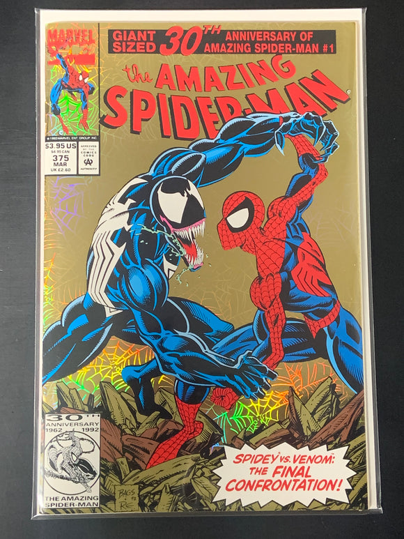 Amazing Spider-Man 375 Marvel 1993 Foil Cover, 1st App of Anne Weying & Carl Brock