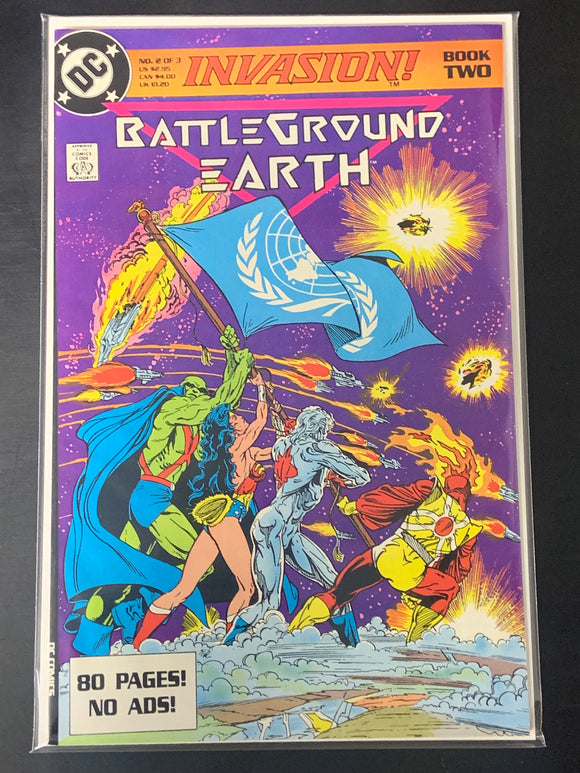 Invasion! 2 DC 1989 Battleground Earth, Early Todd McFarlane Art, 1st App of Strata