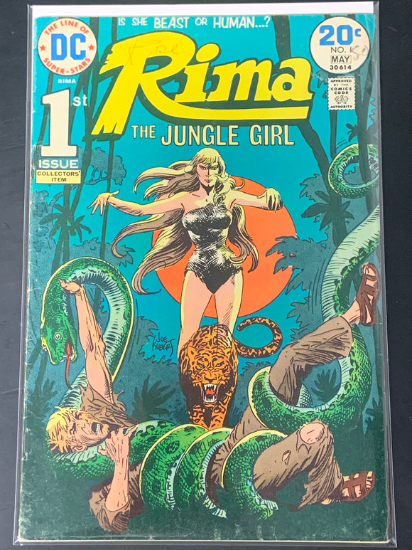 Rima The Jungle Girl 1 DC 1974 1st Comic App, Based on a Novel from 1904