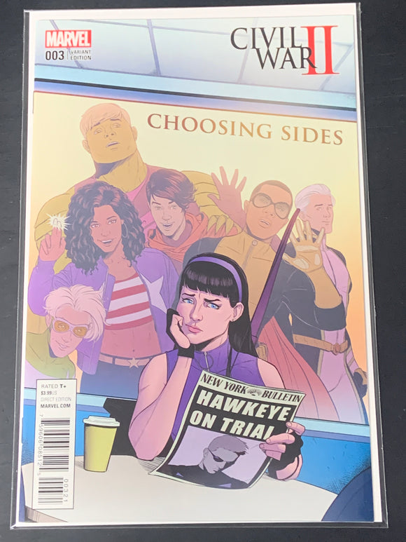 Civil War II Choosing Sides 3 Marvel 2016 Jamie McKelvie Variant