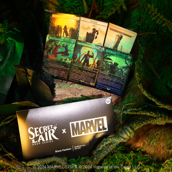 Magic The Gathering Secret Lair x Marvel - Black Panther Rainbow Foil Edition