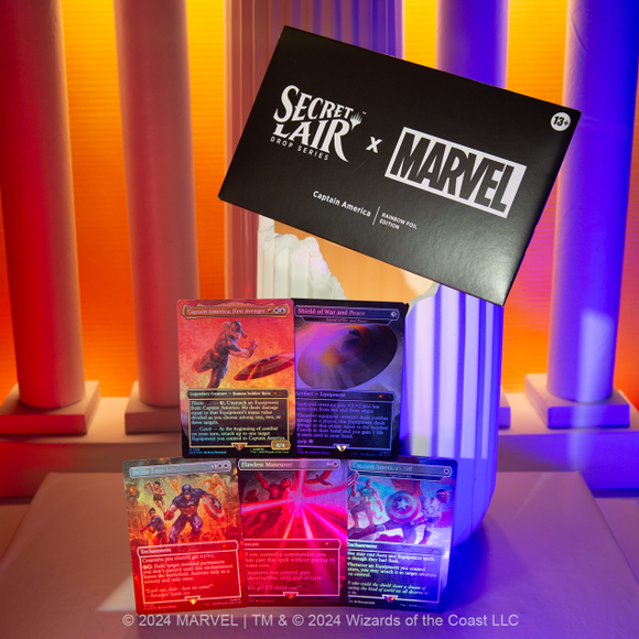 Magic The Gathering Secret Lair x Marvel - Captain America - Rainbow Foil Edition