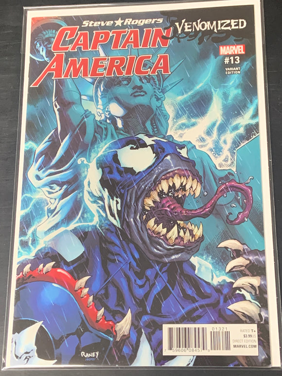 Steve Rogers Captain America 13 Marvel 2017 Tom Raney Venomized Variant