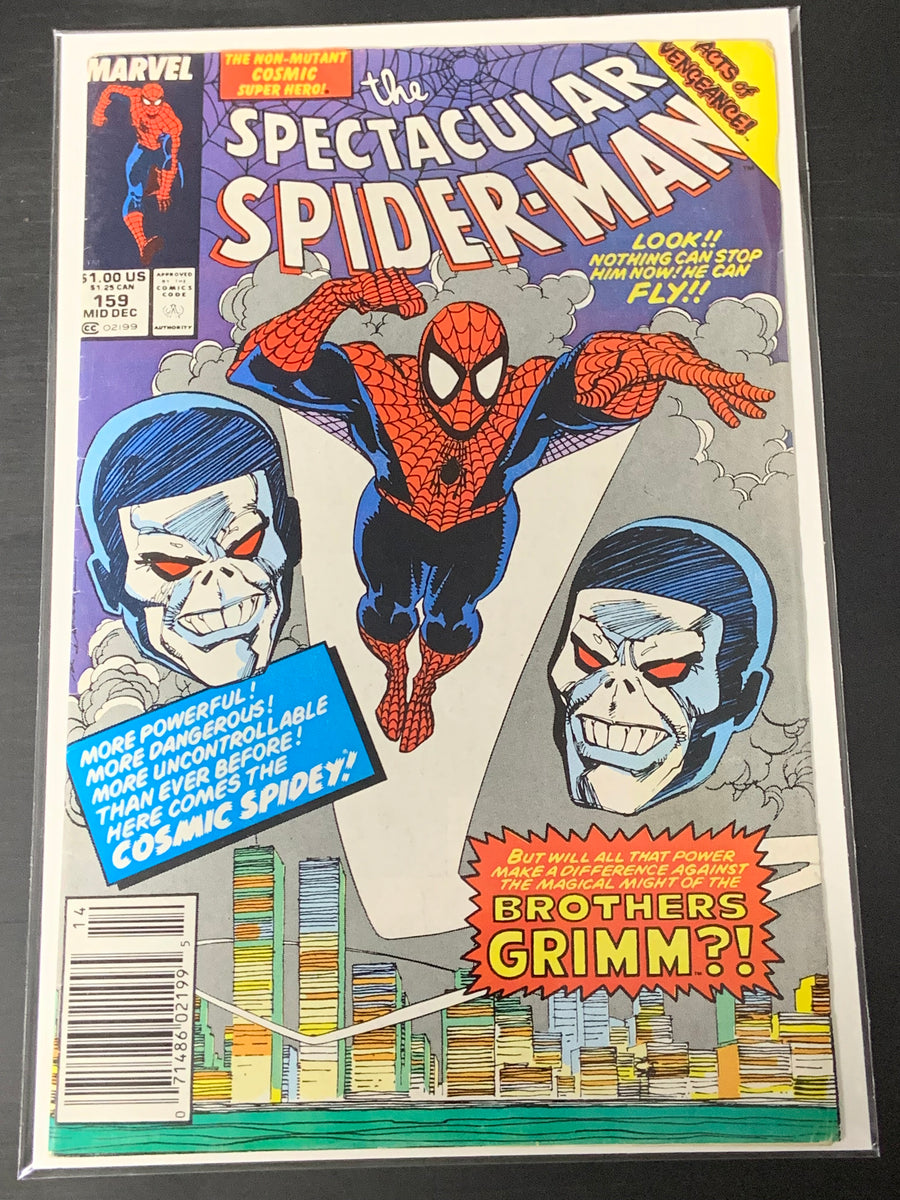 Spectacular Spider-Man 159 Marvel 1989 Newsstand 2nd Cosmic Spider-Man ...