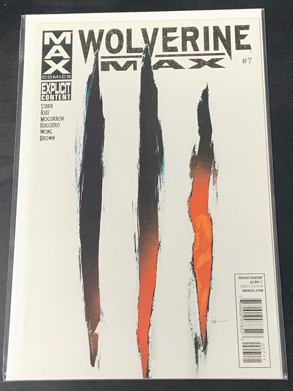 Wolverine Max 7 Marvel Jock Cover