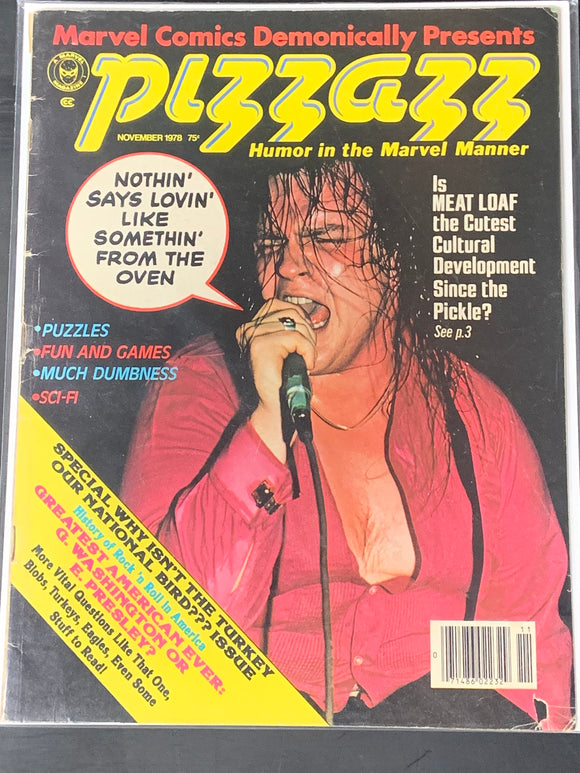 Pizzazz November 1978 Marvel Meat Loaf