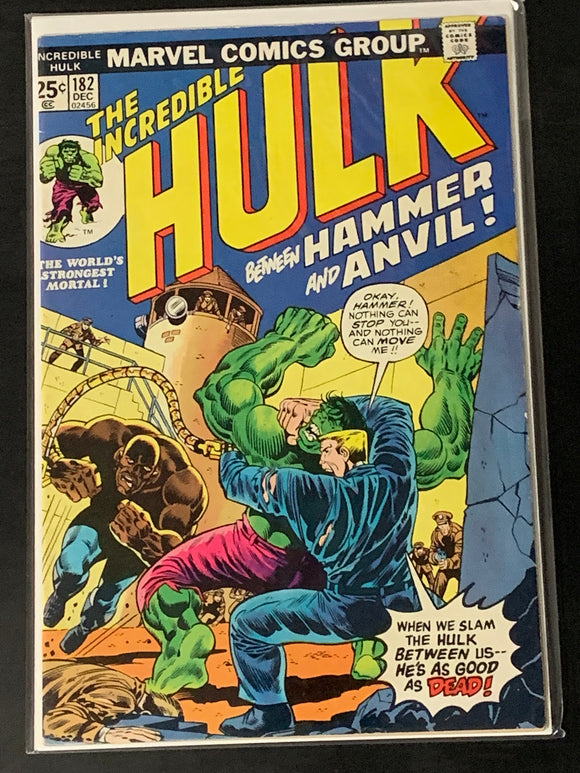 The Incredible Hulk 182 1974 2nd app of Wolverine!