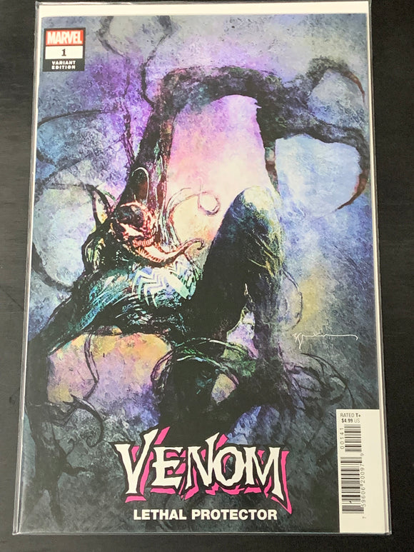 Venom Lethal Protector 1 Marvel Bill Sienkiewicz Variant