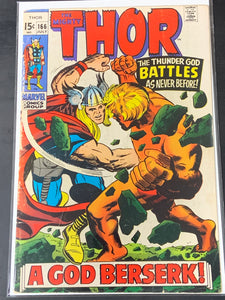 Thor 166 Marvel 1969 2nd App of "HIM" (Adam Warlock), Classic Thor vs HIM Cover & Story