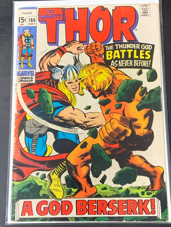 Thor 166 Marvel 1969 2nd App of 