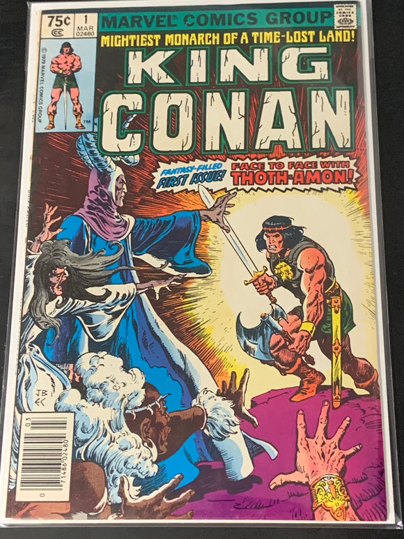 King Conan 1 Marvel 1980 Newsstand 1st app of Conn