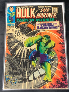 Tales to Astonish 97 Marvel 1967 Hulk vs Living Lightning