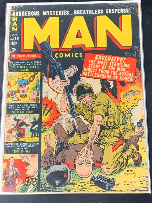 Man Comics 10 Atlas Comics 1951 Scarce Pre-Code Golden Age