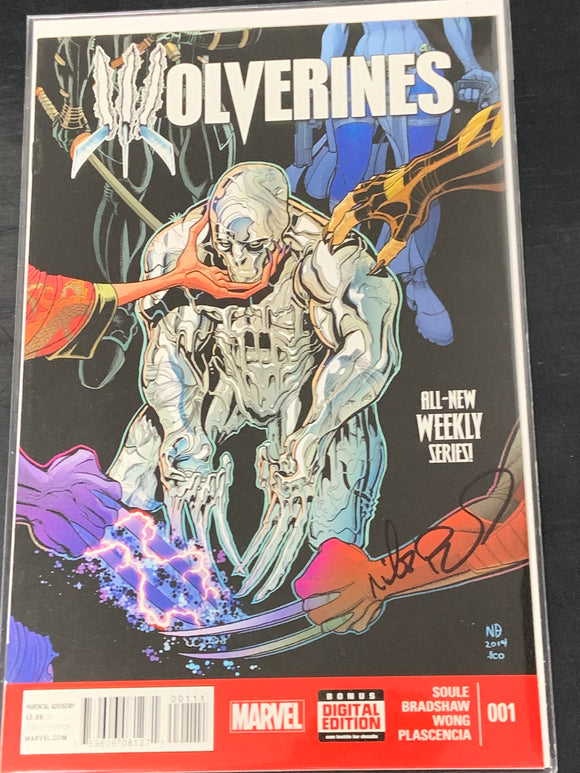 Wolverines 1 Marvel 2015 Signed by Cover Artist Nick Bradshaw