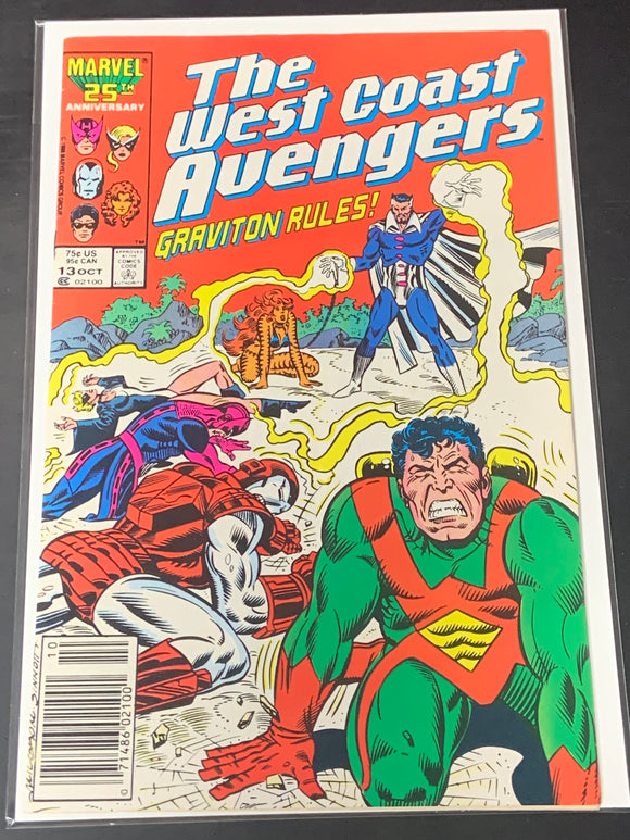 West Coast Avengers 13 Marvel 1986 Newsstand