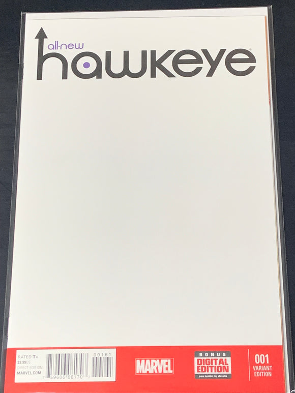 All New Hawkeye 1 Marvel 2015 Blank Sketch Variant