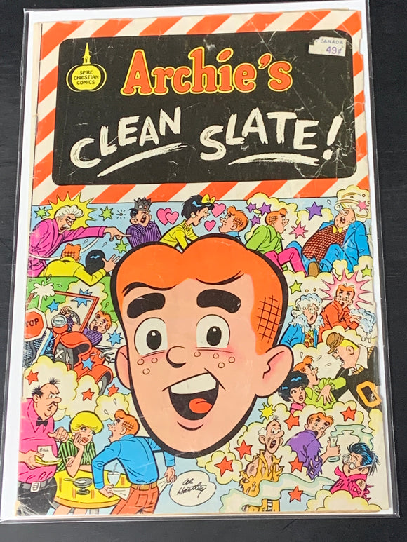 Archie's Clean Slate 1973 Spire Christian Comics, Scarce Book