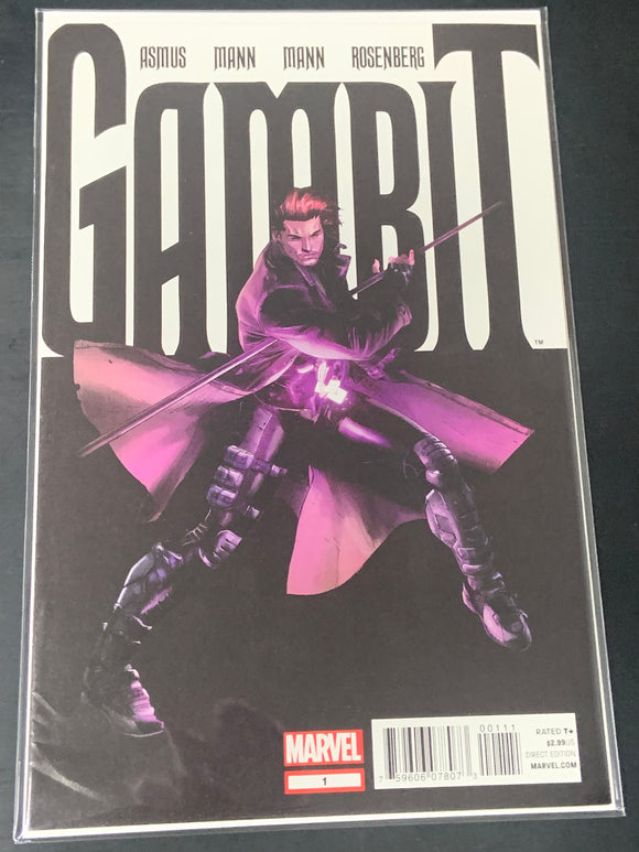 Gambit 1 Marvel 2012 Clay Mann Cover & Art