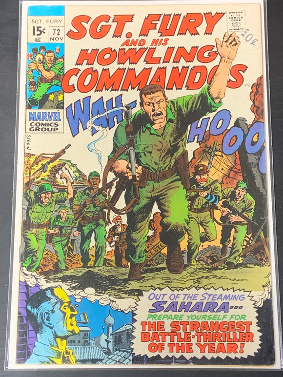 Sgt. Fury And His Howling Commandos 72 Marvel 1969 Silver Age