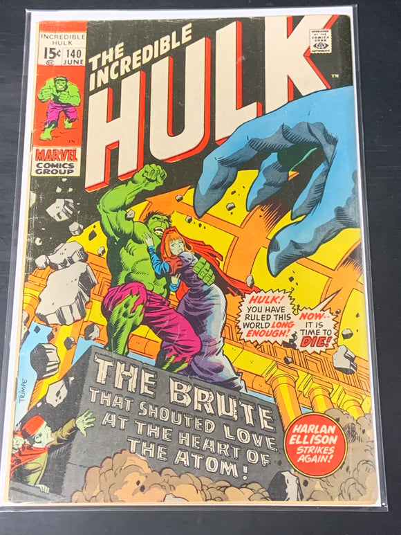 Hulk 140 Marvel 1971 1st App of Jarella