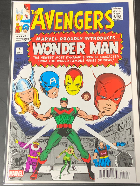 Avengers 9 Marvel 2023 Facsimile Edition 1st App of Wonder Man