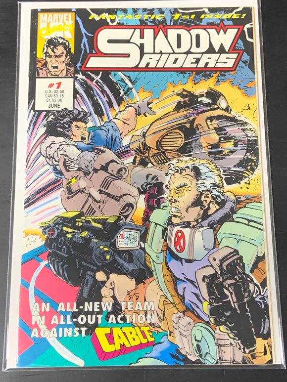 Shadow Riders 1 Marvel UK 1993 Embossed Cover