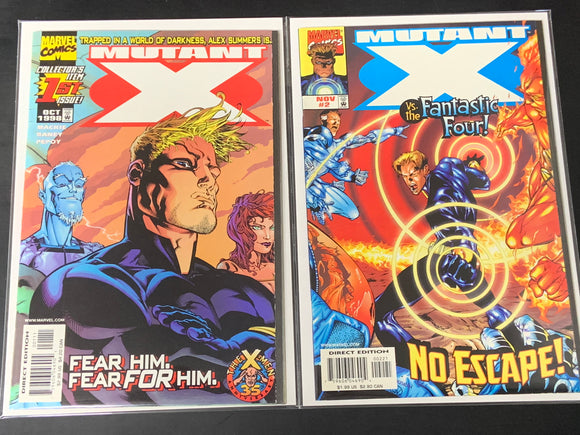 Mutant X 1 & 2 Marvel 1998 2 Book Set